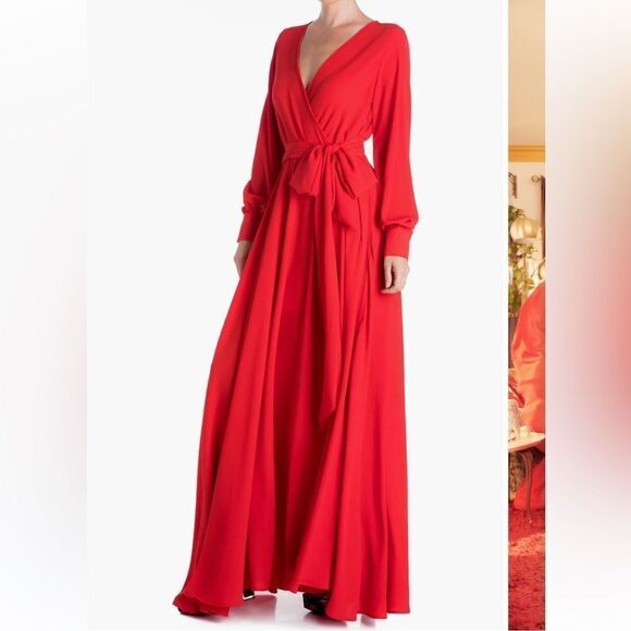 Meghan LA Lilypad Maxi Dress in Cherry Size XL - Picture 2 of 11